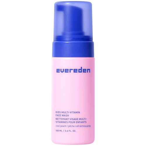 Evereden Kids Face Wash Cool Peach bottle — gentle cleansing for kids’ delicate skin.