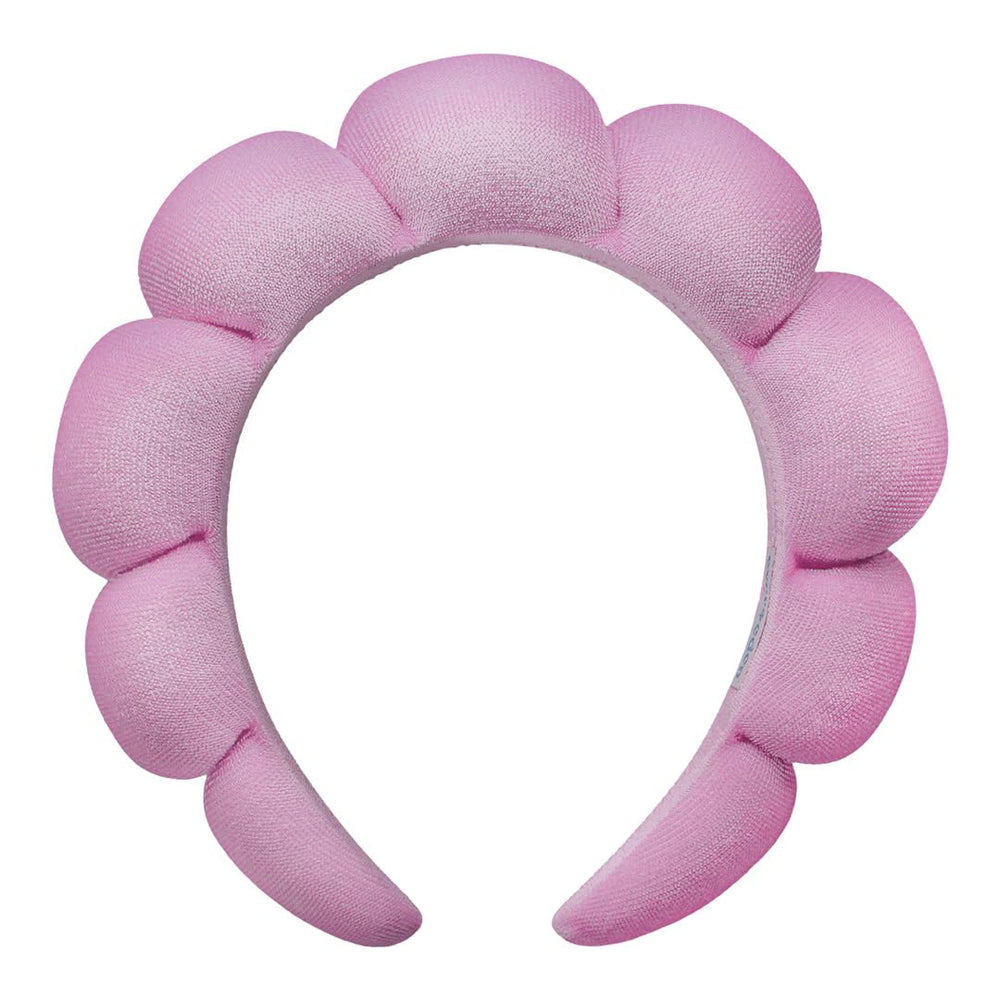 Evereden Kids Spa Headband in soft terry fabric keeps hair out of faces during face washing.