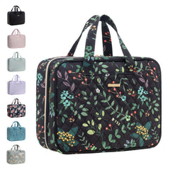 Everfun hanging travel toiletry bag with four compartments for organized packing.