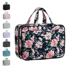 Everfun hanging travel toiletry bag closed shows compact on-the-go organization