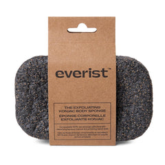 Everist Konjac exfoliante para baño en empaque, opción sostenible para el cuidado diario.