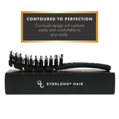 Everlong Flex Boar Bristle Brush head closeup highlights flexible design contours.