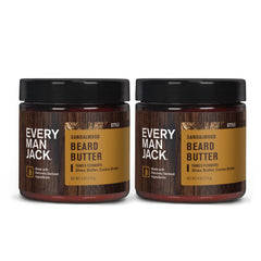 Every Man Jack beard butter Subtle Sandalwood jar provides smooth application and nourished beard feel.