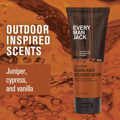 Every Man Jack application hand demonstrates easy rub-in for daily soothing.