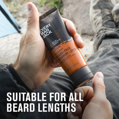 Every Man Jack coconut oil and aloe vera ingredients hydrate and calm skin and beard.