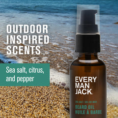 Every Man Jack Subtle Sea Salt label detail highlighting natural ingredients