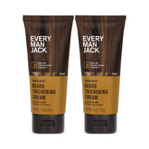 Every Man Jack beard thickening cream bottle for fuller beard with light, non-greasy finish