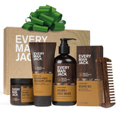 Every Man Jack beard wash bottle for thorough cleansing of beard and skin.