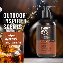 Creamy lather from Every Man Jack beard wash shown on skin for gentle cleansing.
