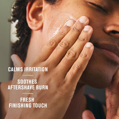 Every Man Jack Post Shave Balm with Aloe Vera hydrates for refreshed, smooth skin after shaving.