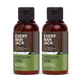 Every Man Jack Post Shave Balm cools irritated skin with menthol during post-shave ritual.