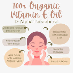 Everyday Beauty Vitamin E Oil dropper ready for precise application.