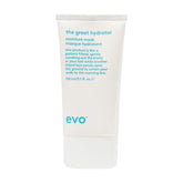 EVO The Great Hydrator Mask bottle demonstrates deep moisture for soft, manageable hair