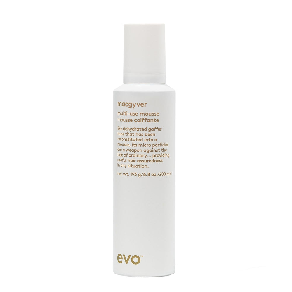 EVO Macgyver mousse bottle 200ml delivers instant volume.
