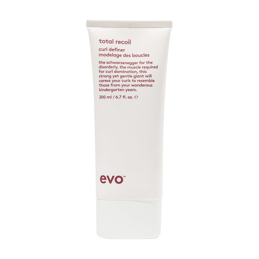 EVO Total Recoil Definer cream application defines curls with moisture and control