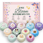 EvolutionUSA Bloom bath bombs packaging shows a gift-ready colorful set for kids