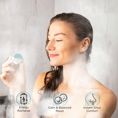 EvolutionUSA Inspire Breathe Steamers mint-eucalyptus block dissolving in steam for spa-like aromatherapy