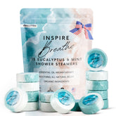 EvolutionUSA Inspire Breathe Steamers packaging showing mint and eucalyptus for a refreshing gift