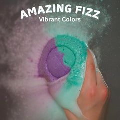 EvolutionUSA kids bath bombs show vibrant colors in tub