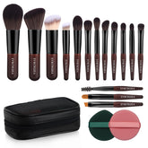 EVRCHGIEA Travel Makeup Brush Set in case for on-the-go portability