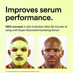 Experiment Avant Guard silicone sheet mask closeup showing soft durable silicone