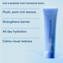 Experiment Molecular Mesh Barrier Repair texture close-up shows non-greasy finish.