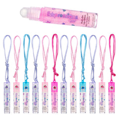 Expressions lip gloss necklace pack variety flavors display for gifting and fashion.