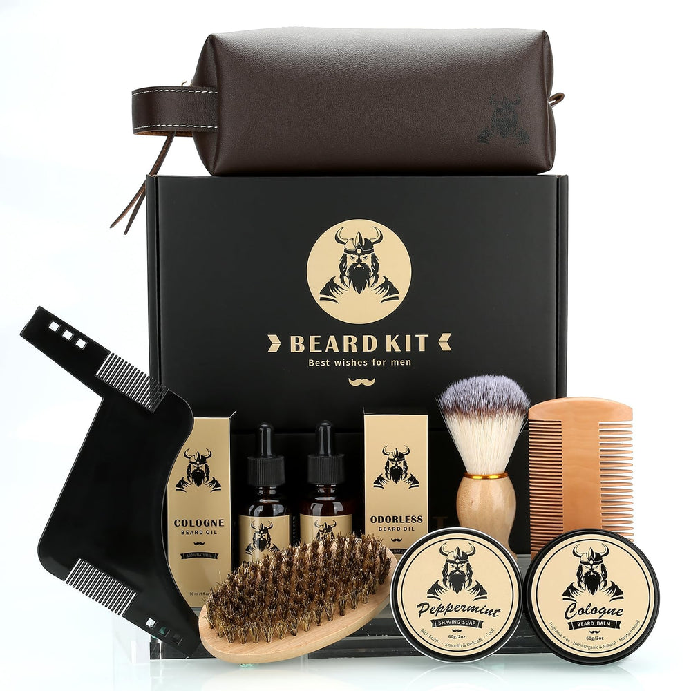 EXREIZST beard care kit box and gifts — premium grooming package for complete beard maintenance.