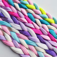 EXTACIO pastel-neon braid extensions showing dreamy color combos for everyday fun