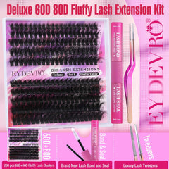 EYDEVRO 60D80D volume clusters deliver fluffy lashes with durable curl