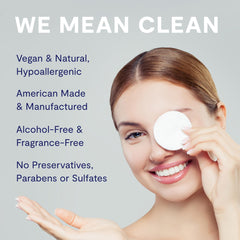 Eye Love Lid and Lash Cleanser pump-dispense demonstrates easy daily application.