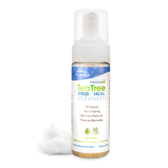 EYEECO Gentle Tea Tree Foaming Cleanser foamy pump action for daily eyelid and face cleanse.
