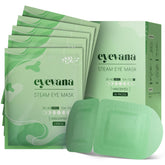Eyevana steam eye mask, unboxed packaging showing portable relief during travel.