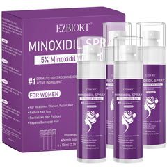 EZBIORT minoxidil 5% women biotin packaging with seven months supply