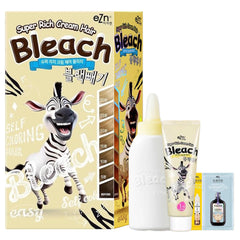 ezn super rich cream hair bleach packaging highlights premium design for precise at-home application.