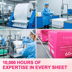 FACEMADE face towels textured side shown for makeup removal and deep cleansing