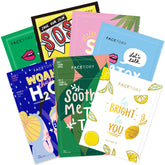 FACETORY Best-of-7 collection packaging close-up, premium sheet masks for all skin types.