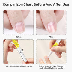FACISACO Brother Nail Growth Oil pen applying nourishing liquid to cuticles for stronger nails