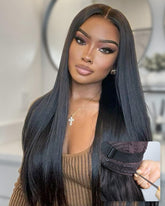 FACMOOD glueless drawstring wig with lace-front for quick wear and secure fit.