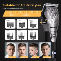 FADEKING beard trimmer zero-gap design close-up for precise edge work
