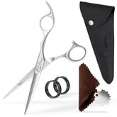 Fagaci professional hair scissors 6in blade closeup—razor-sharp edge for precise cuts.