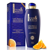 FAIR & WHITE exclusive body lotion bottle pour for smooth, radiant skin