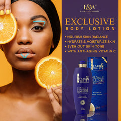 FAIR & WHITE exclusive body lotion radiance after use for supple skin
