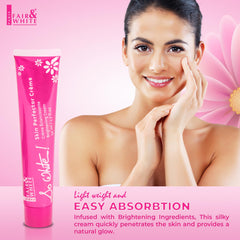 FAIR & WHITE So White Perfector Cream applied with circular motion for even tone.