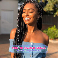 Fairise prestretched braiding hair no-tangle design for faster braiding sessions.