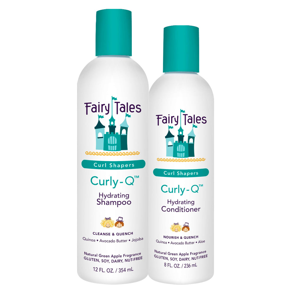 Fairy Tales Curly Q shampoo bottle front—gentle cleansing for all curl types