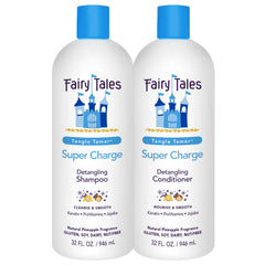Fairy Tales Tangle Tamer shampoo bottle showing ultra-moisturizing formula for frizz control.