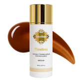 Fake Bake Flawless Coconut Serum bottle shows fast-drying self-tanner for on-the-go application.