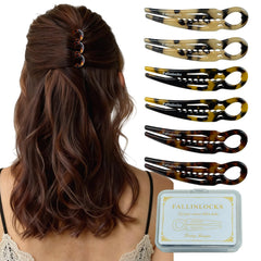 Fallinlocks Prestige hair pin with curve-fit offers secure all-day hold for any hairstyle.