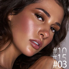 Falocutus contour application on cheeks demonstrates defined cheekbones